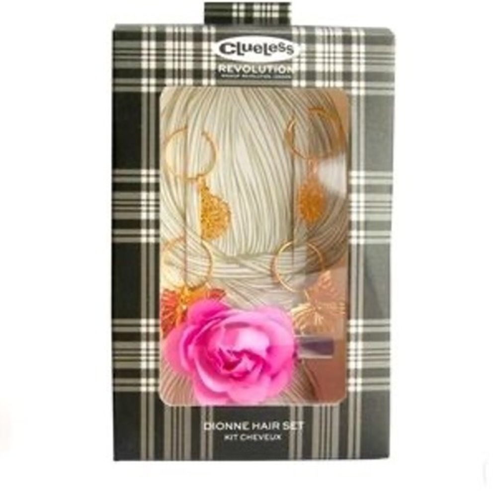 🌸3/$15🌸 Clueless Movie Dionne Hair Set Butterfly Flower Hoop Charms 5 Pack Gold